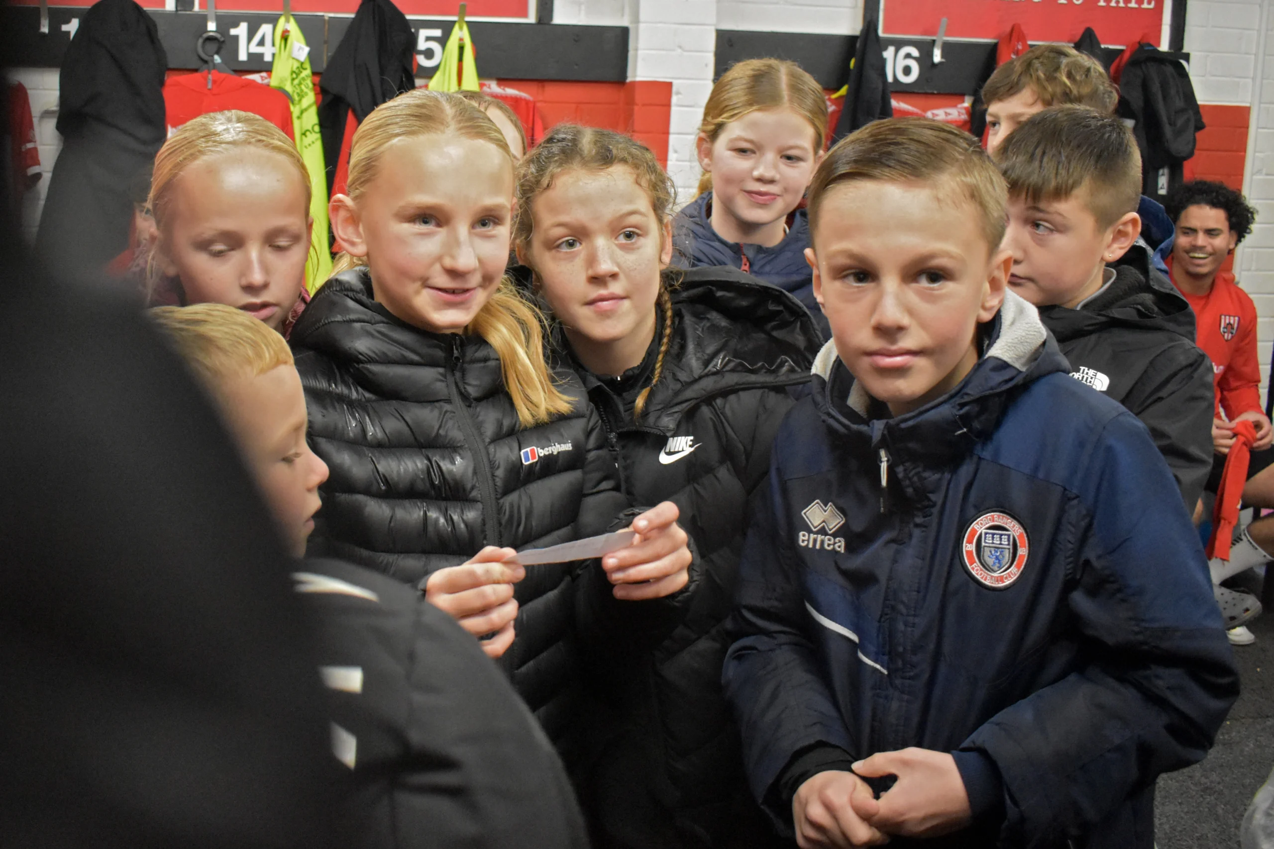 The Galley Hill children asked the players some questions on some of the topics they have been learning at school.