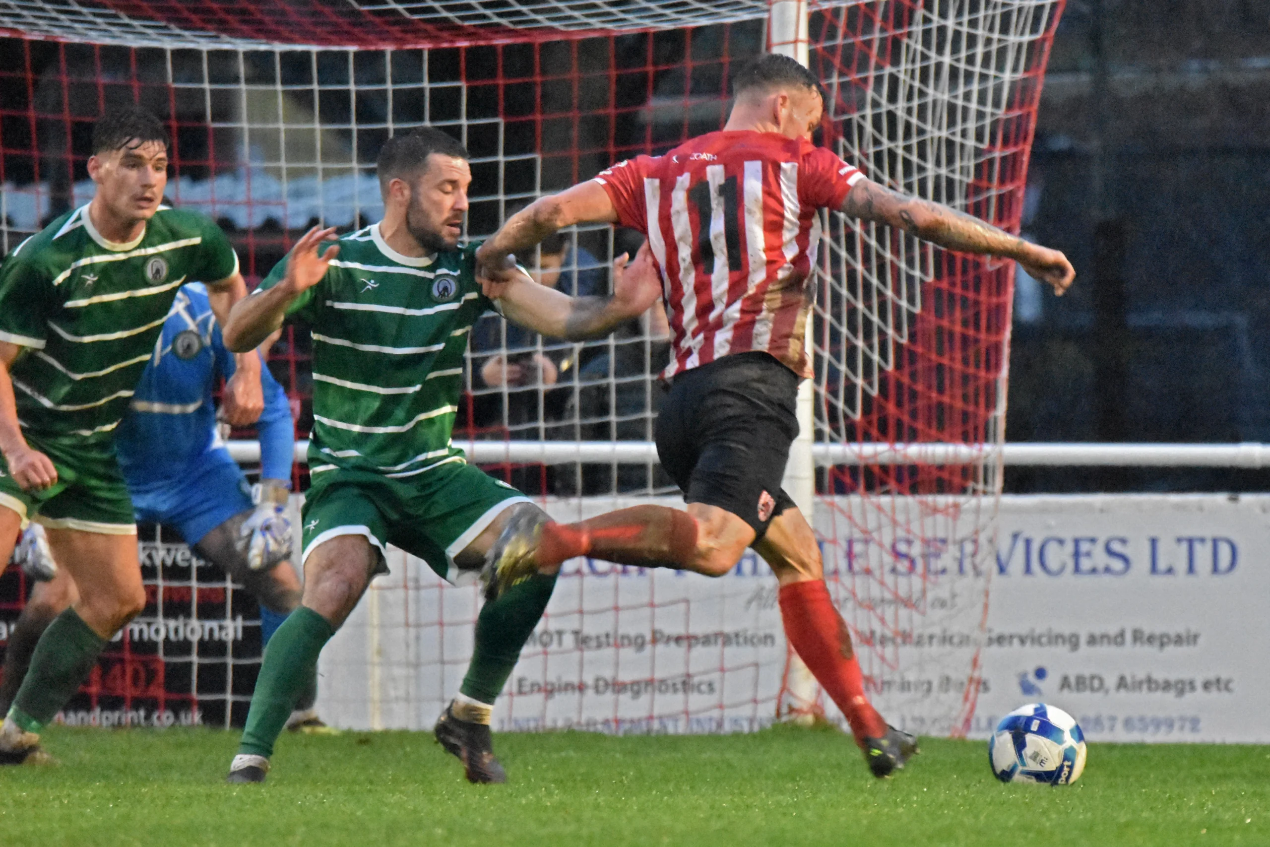 Kurtis Howes skips past a West Allotment defender before drilling the ball into the bottom corner.