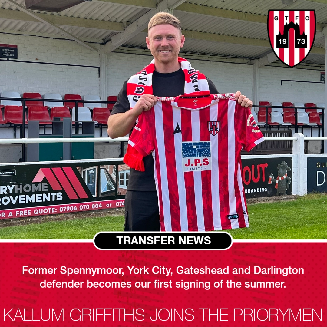 260619_Griffiths Former Spennymoor Town, York City and Darlington defender Kallum Griffiths became our first signing of the summer.
