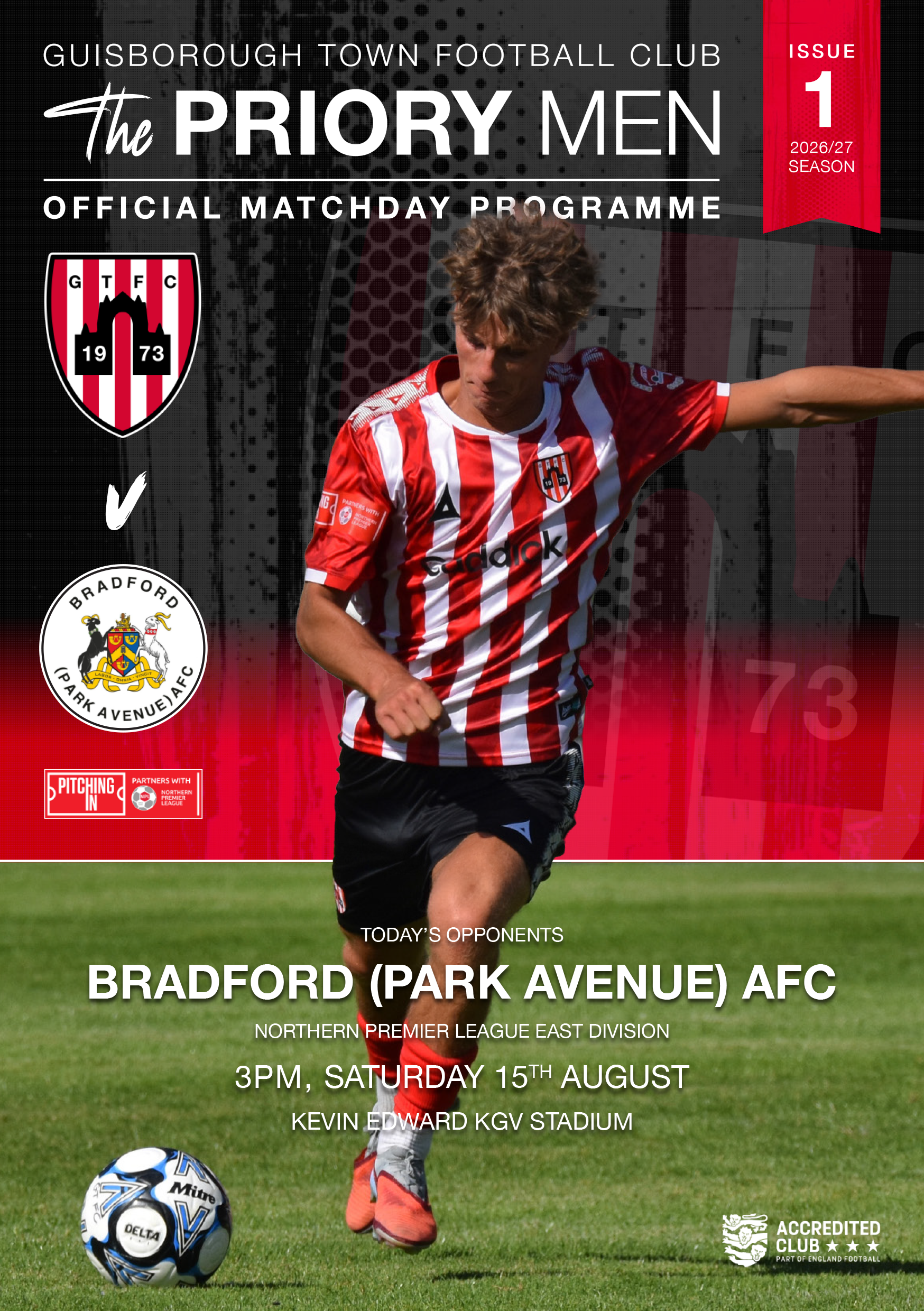 Match Programme – Guisborough Town v Bradford Park Avenue – 2026/27 Season – Issue 1