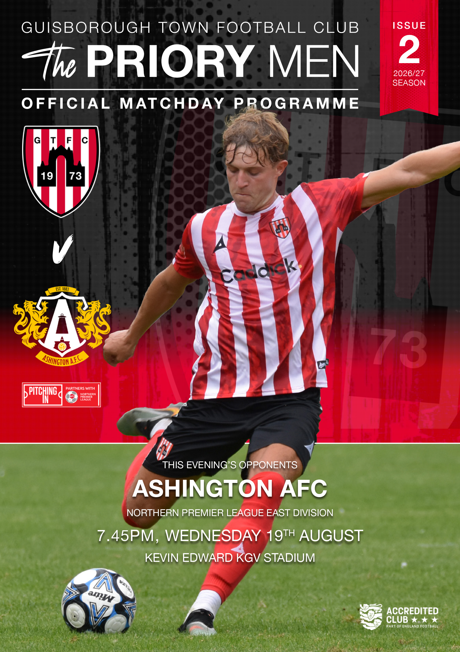 Match Programme – Guisborough Town v Ashington – 2026/27 Season – Issue 2