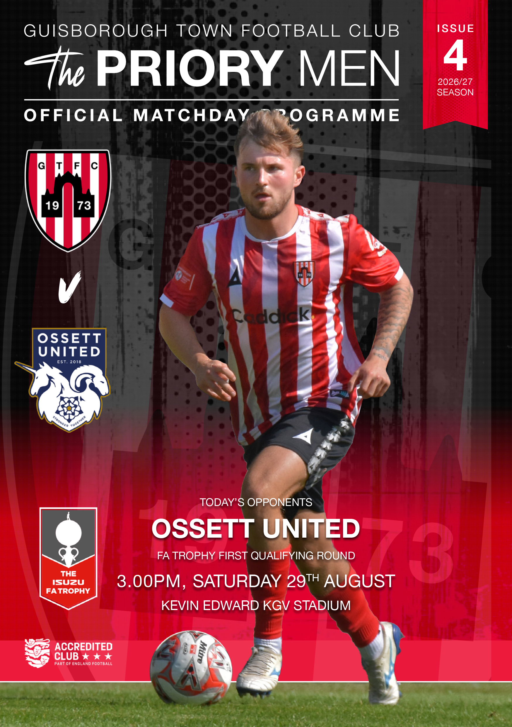 Match Programme – Guisborough Town v Ossett United – 2026/27 Season – Issue 4