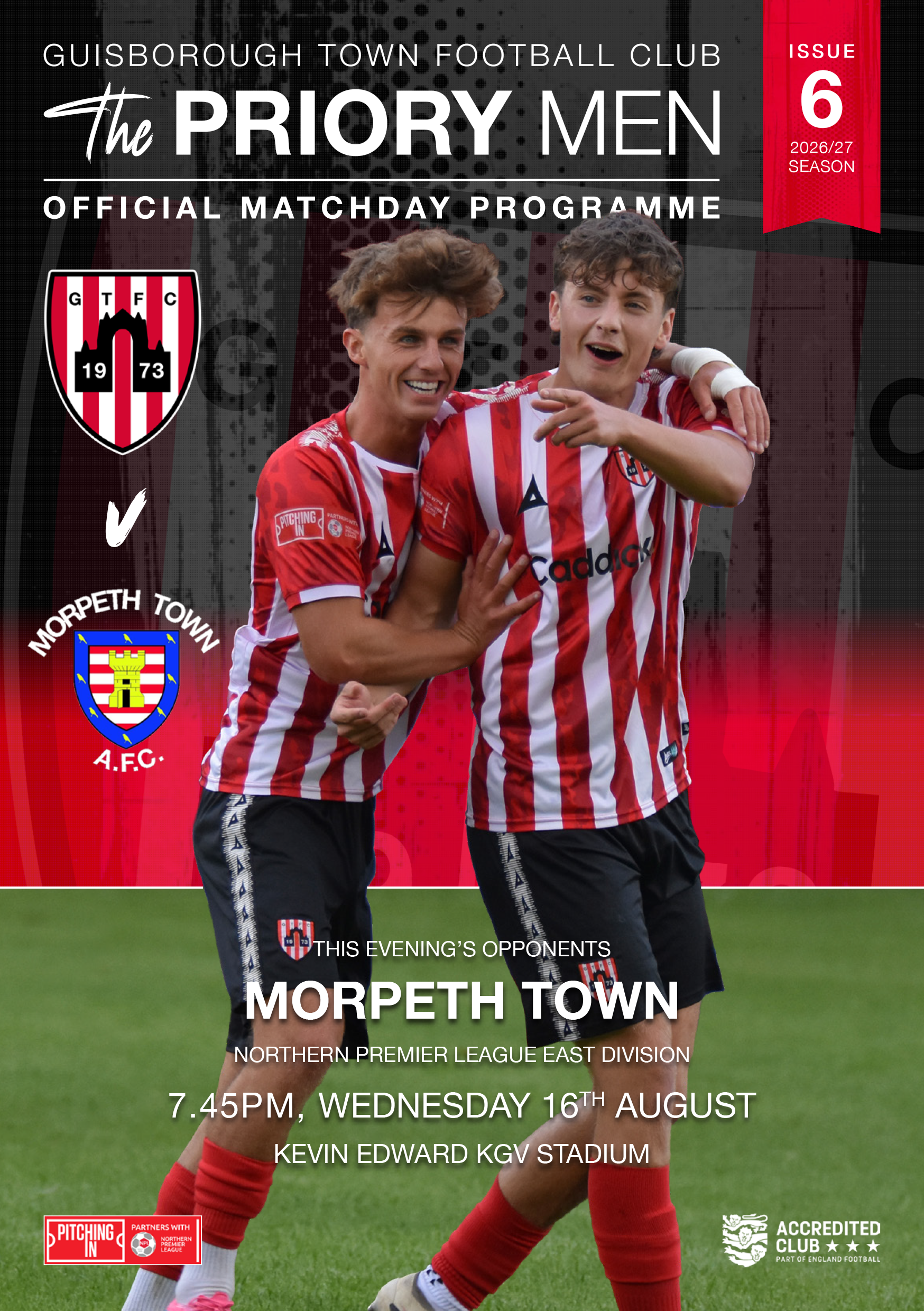 Match Programme – Guisborough Town v Morpeth Town – 2026/27 Season – Issue 6